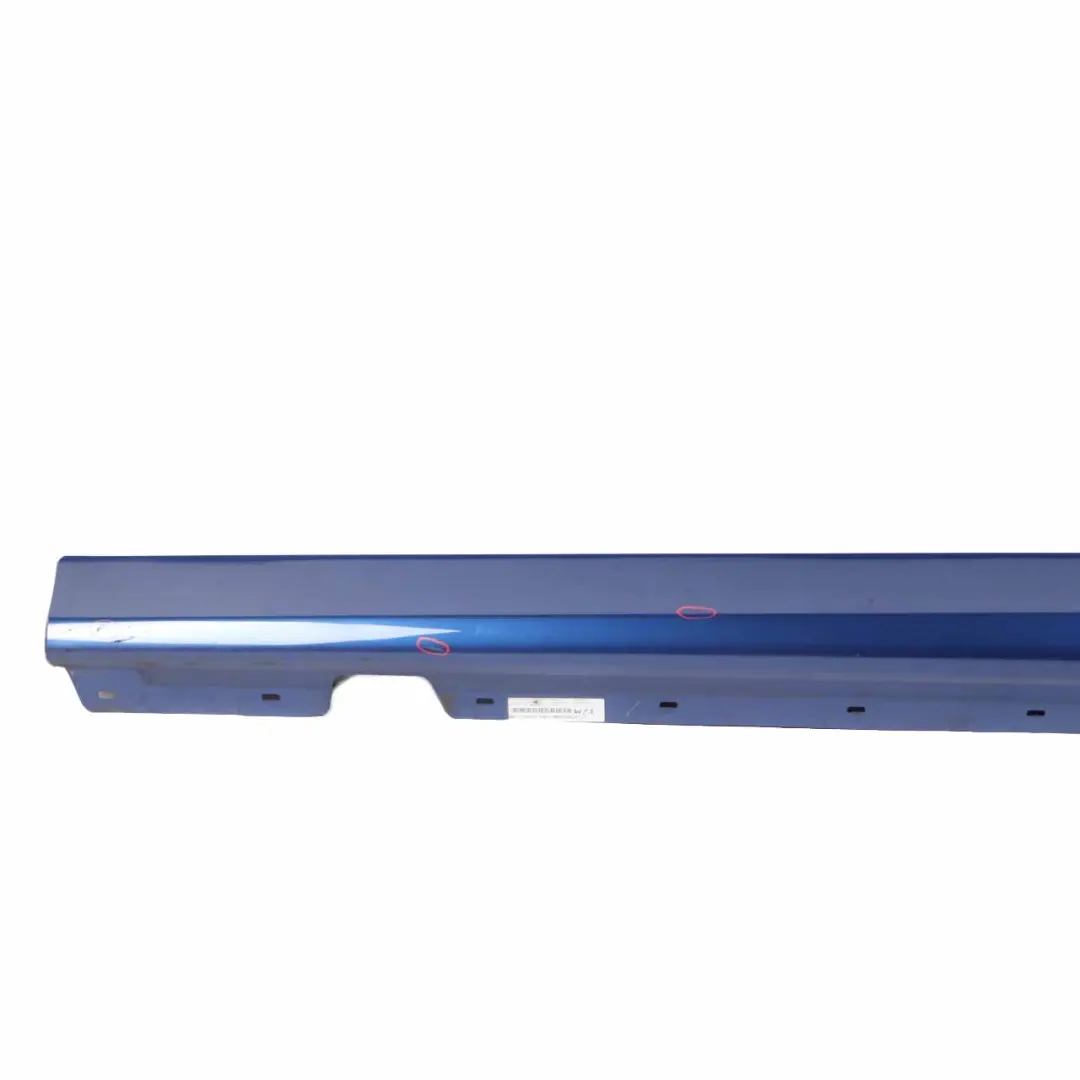 BMW E90 E91 Side Skirt Sill Strip Trim Left N/S Montegoblau Blau Blue - A51 - SKU 0032951-MTB2 - Part number 0032951