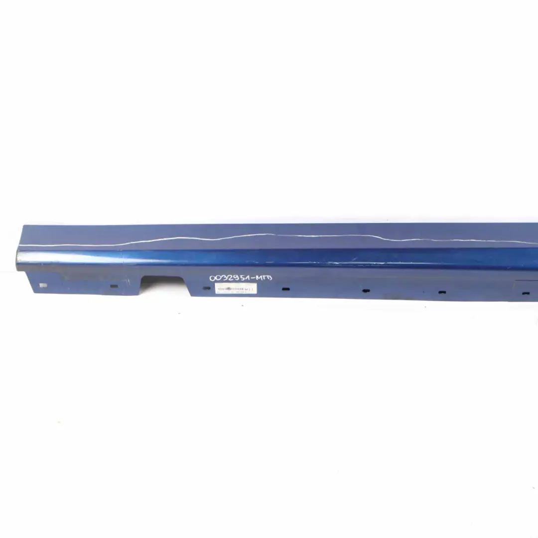 BMW E90 E91 Sill Strip Side Trim Skirt Left N/S Montegoblau Blau Blue - A51 - SKU 0032951-MTB - Part number 0032951