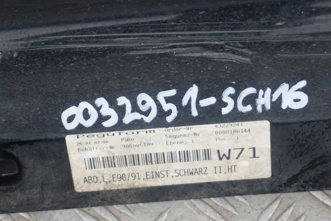 BMW 3 er 16 E90 E91 Schwellerleiste Blende Schweller Links Schwarz 2 - SKU 0032951-SCH16 - Teilenummer 0032951