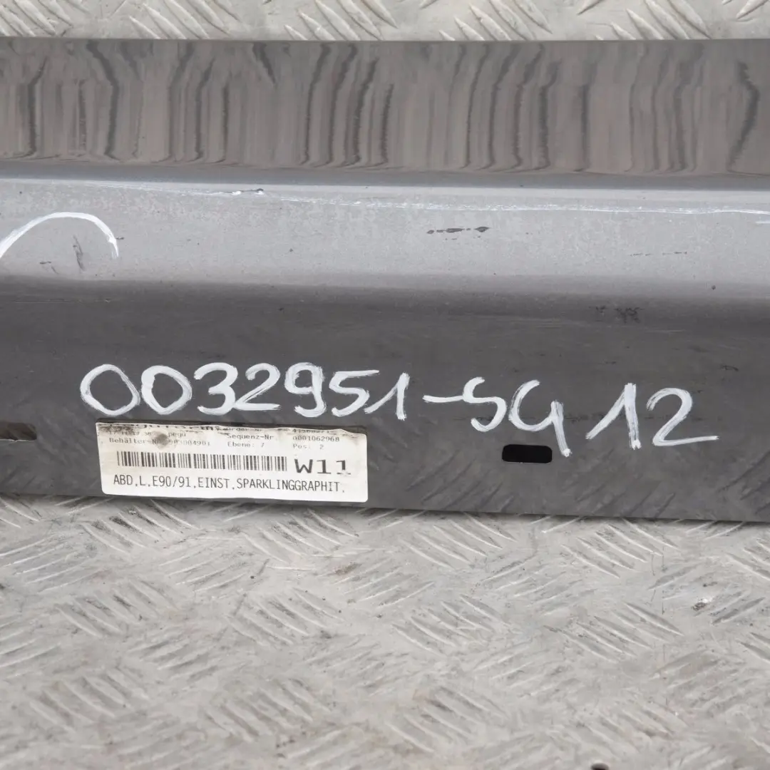 BMW E90 E91 Listello Portiera Apertura Gonna SX Frizzante Grafite Metallic - SKU 0032951-SG12 - Numero di parte 32951