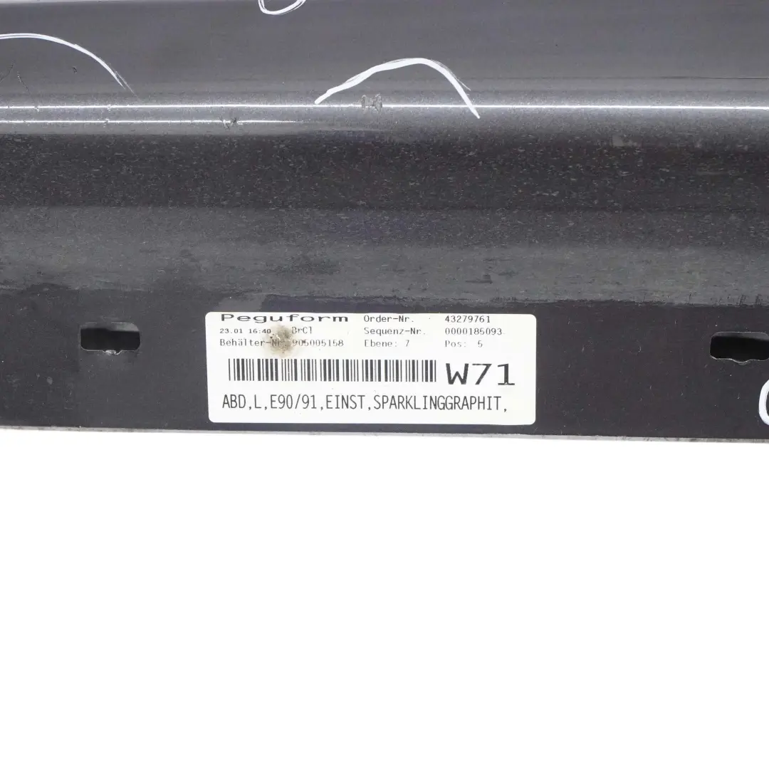 BMW 3 E90 E91 Bas de Porte Couverture Seuil a Gauche Sparkling Graphite - SKU 0032951-SG1 - Numéro de pièce 51770032951-SG1