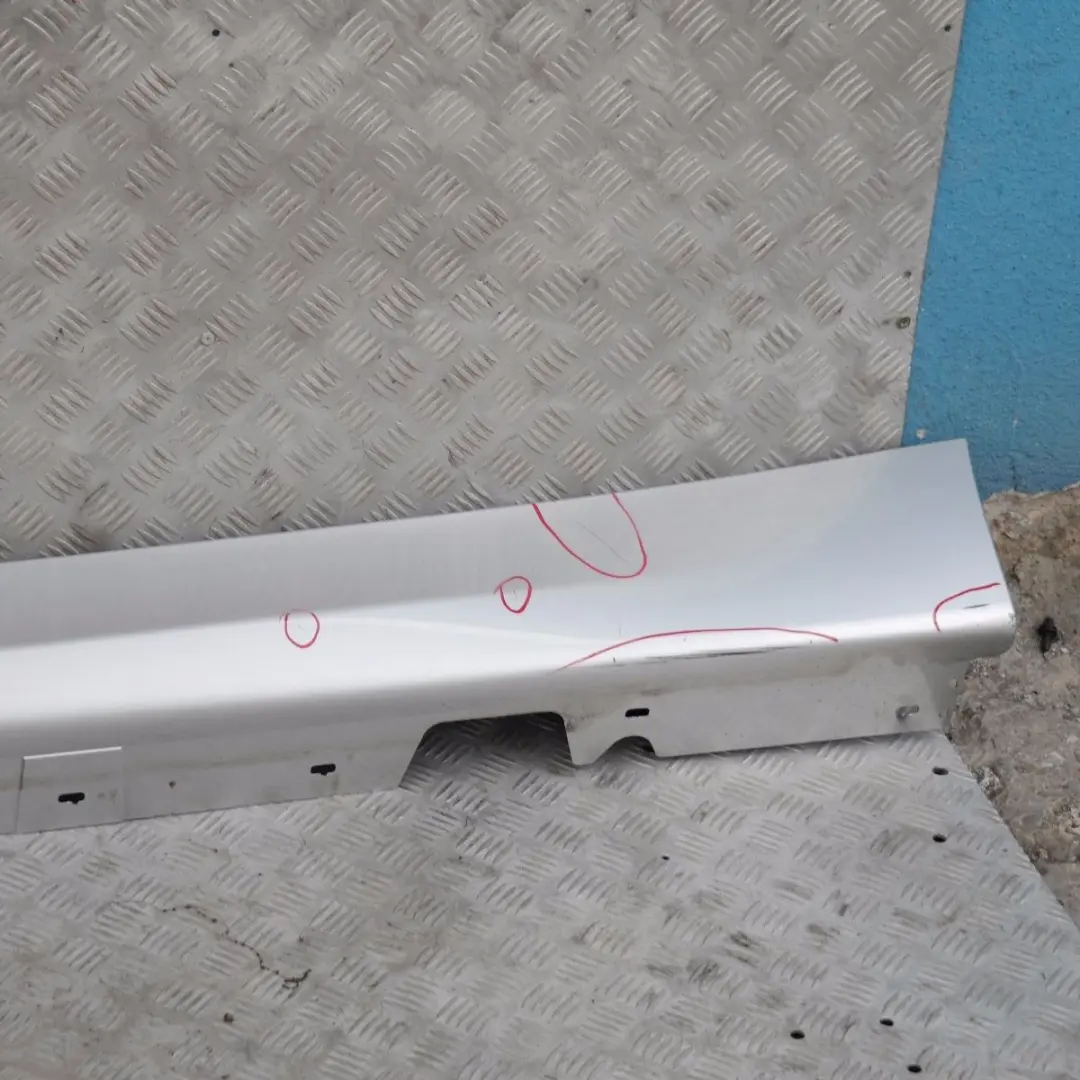BMW E90 E91 Listello Portiera Apertura Gonna SX Argento-Titanio' Argento - SKU 0032951-TS3 - Numero di parte 32951