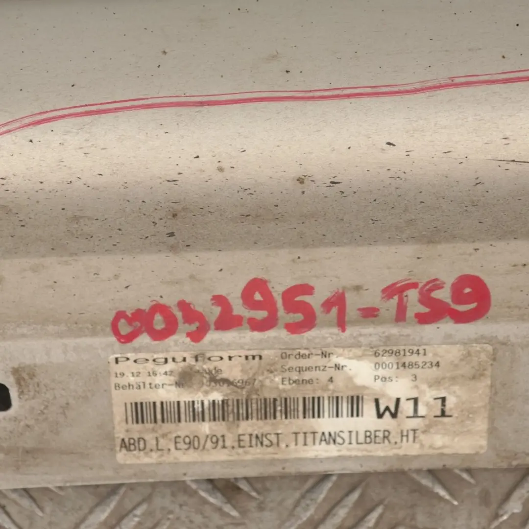 Sill Strip Side Skirt Left N/S Titansilber Silver Silber to BMW 3 Series 9 E90 E91 with Part number 32951 BMW 3 Series 9 E90 E91 Sill Strip Side Skirt Left N/S Titansilber Silver Silber - SKU 0032951-TS9 - Part number 32951