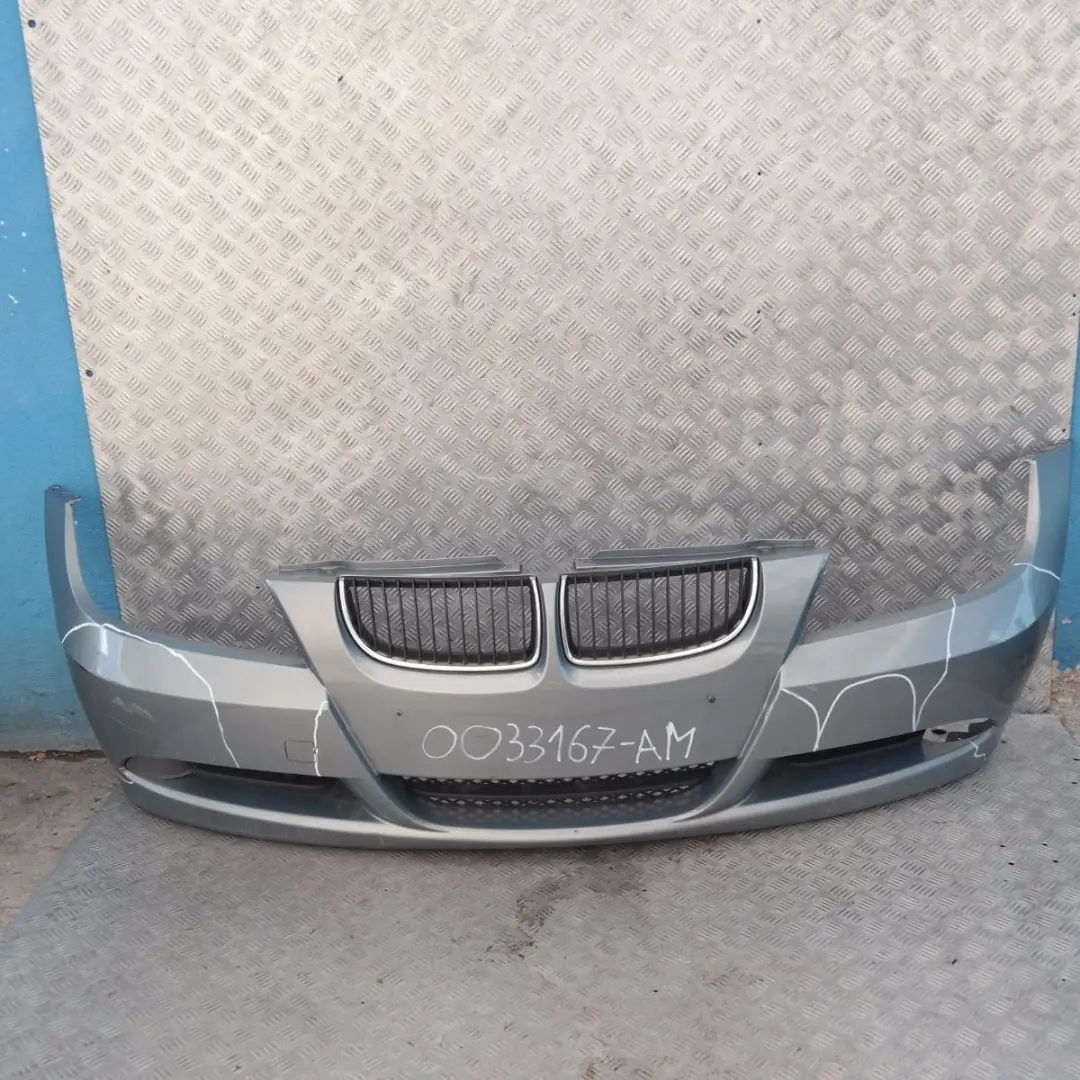 Front Bumper Trim Panel Complete Arktis Metallic - A34 to BMW 3 SERIES E90 E91 with Part number 33167 BMW 3 SERIES E90 E91 Front Bumper Trim Panel Complete Arktis Metallic - A34 - SKU 0033167-AM - Part number 33167