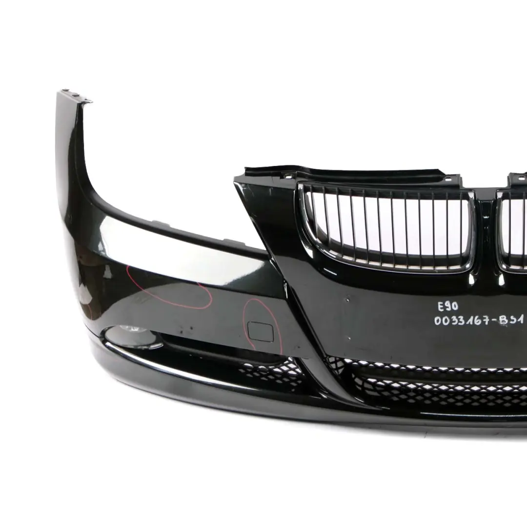  £*BMW 3 Series E90 E91 Complete Front Bumper Trim Panel Black Sapphire - 475 - SKU 0033167-BS1 - Part number 0033167