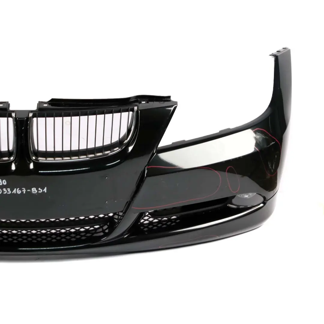 £*BMW 3 Series E90 E91 Complete Front Bumper Trim Panel Black Sapphire - 475 to with Part number 0033167 £*BMW 3 Series E90 E91 Complete Front Bumper Trim Panel Black Sapphire - 475 - SKU 0033167-BS1 - Part number 0033167