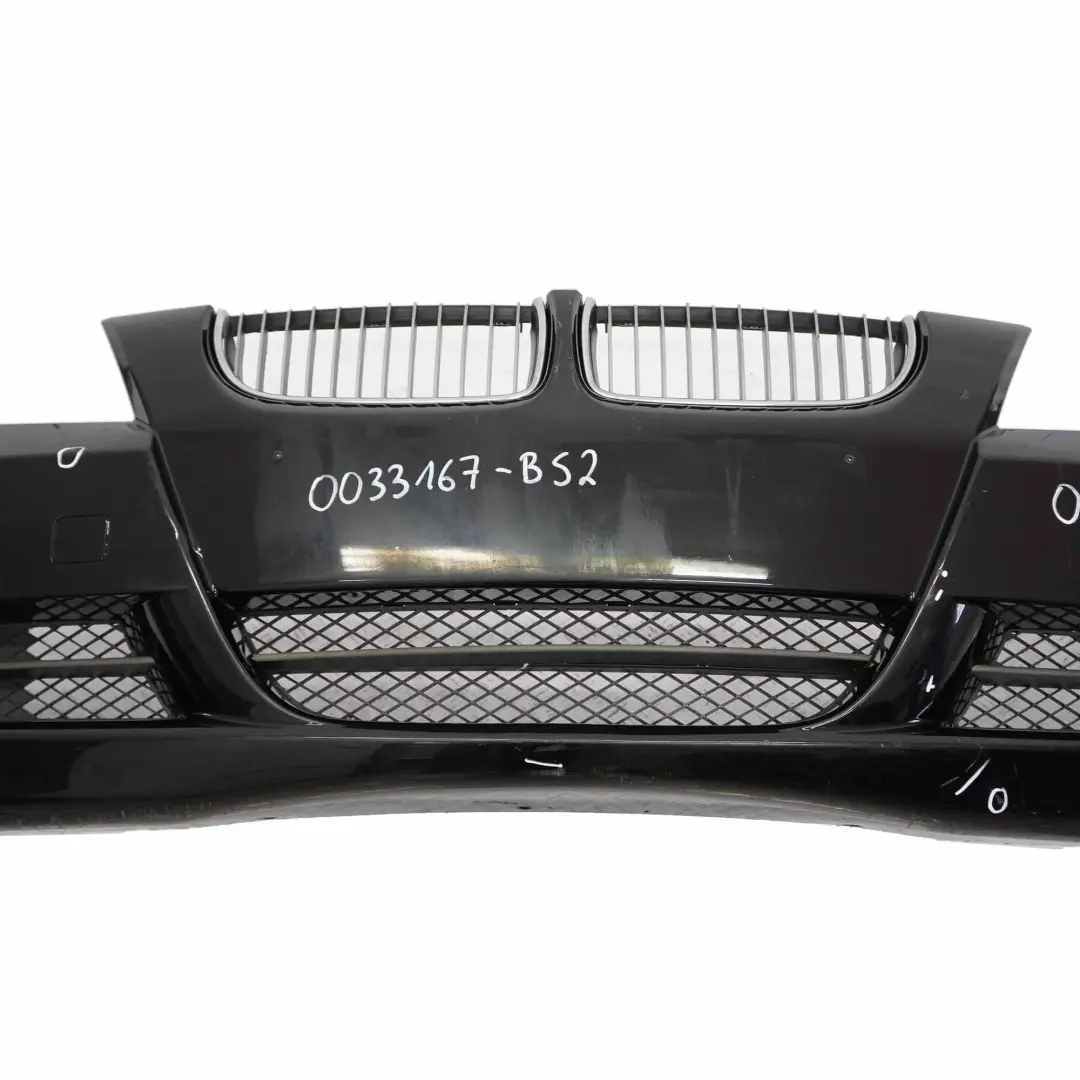 Complete Front Bumper Trim Panel Black Sapphire - 475 to BMW E90 E91 with Part number 0033167 BMW E90 E91 Complete Front Bumper Trim Panel Black Sapphire - 475 - SKU 0033167-BS2 - Part number 0033167