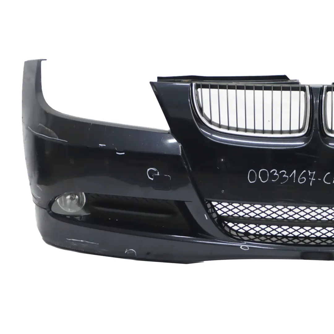 BMW E90 E91 Front Bumper Trim Panel Complete Carbonschwarz Carbon Black - 416 - SKU 0033167-CAR - Part number 0033167