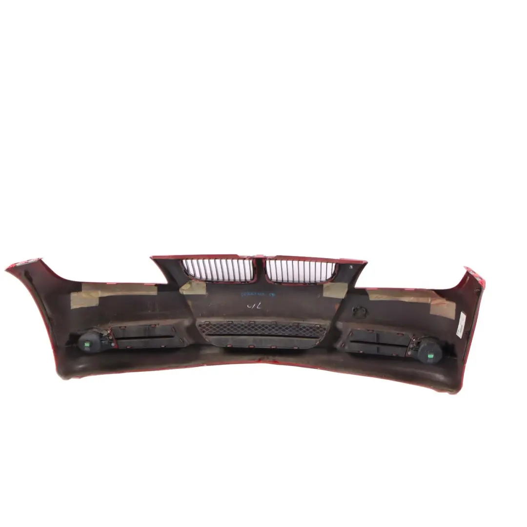 BMW 3 E90 E91 Complete Front Bumper Trim Panel Karmesinrot Crimson Red - A61 - SKU 0033167-KAR - Part number 0033167