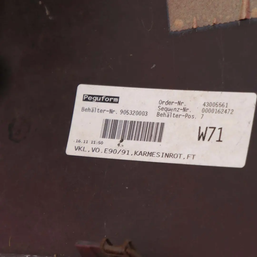 BMW 3 E90 Zderzak przedni przód Karmesinrot - SKU 0033167-KAR - Numer Części 0033167