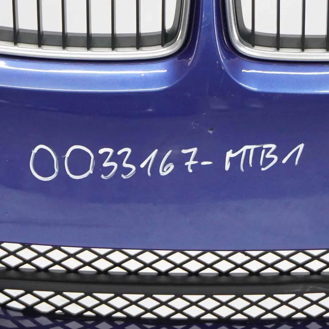 BMW E90 E91 Front Bumper Trim Panel Complete Montegoblau Montego Blue - A35 - SKU 0033167-MTB1 - Part number 0033167