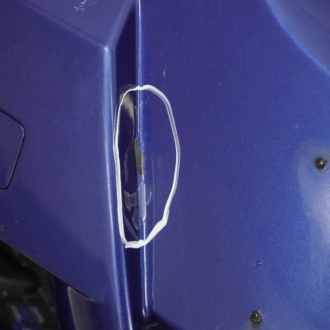 BMW E90 E91 Front Bumper Trim Panel Complete Montegoblau Montego Blue - A35 - SKU 0033167-MTB1 - Part number 0033167