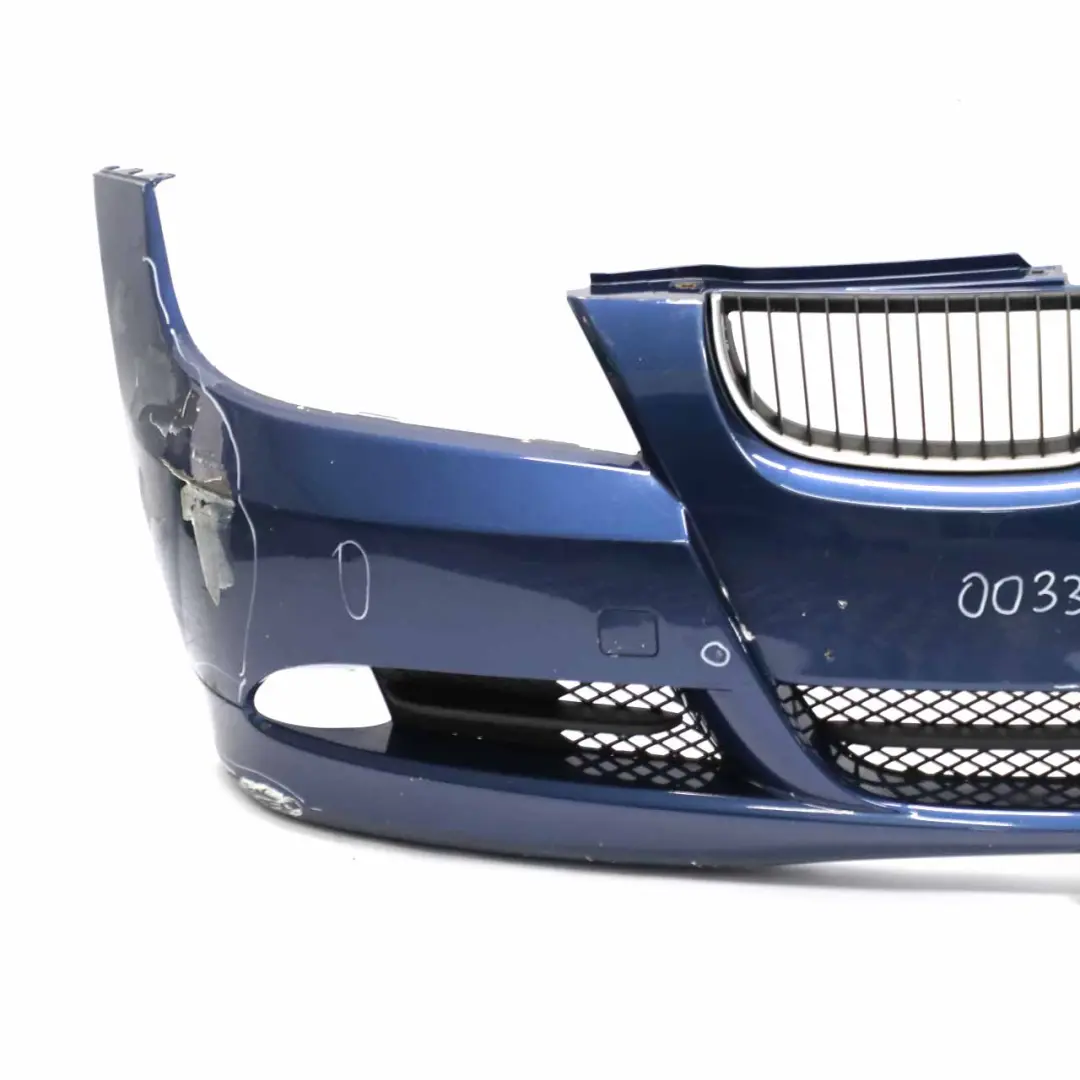 BMW E90 E91 Zderzak Przedni Montegoblau Niebieski Metalik - A35 - SKU 0033167-MYS - Numer Części 0033167