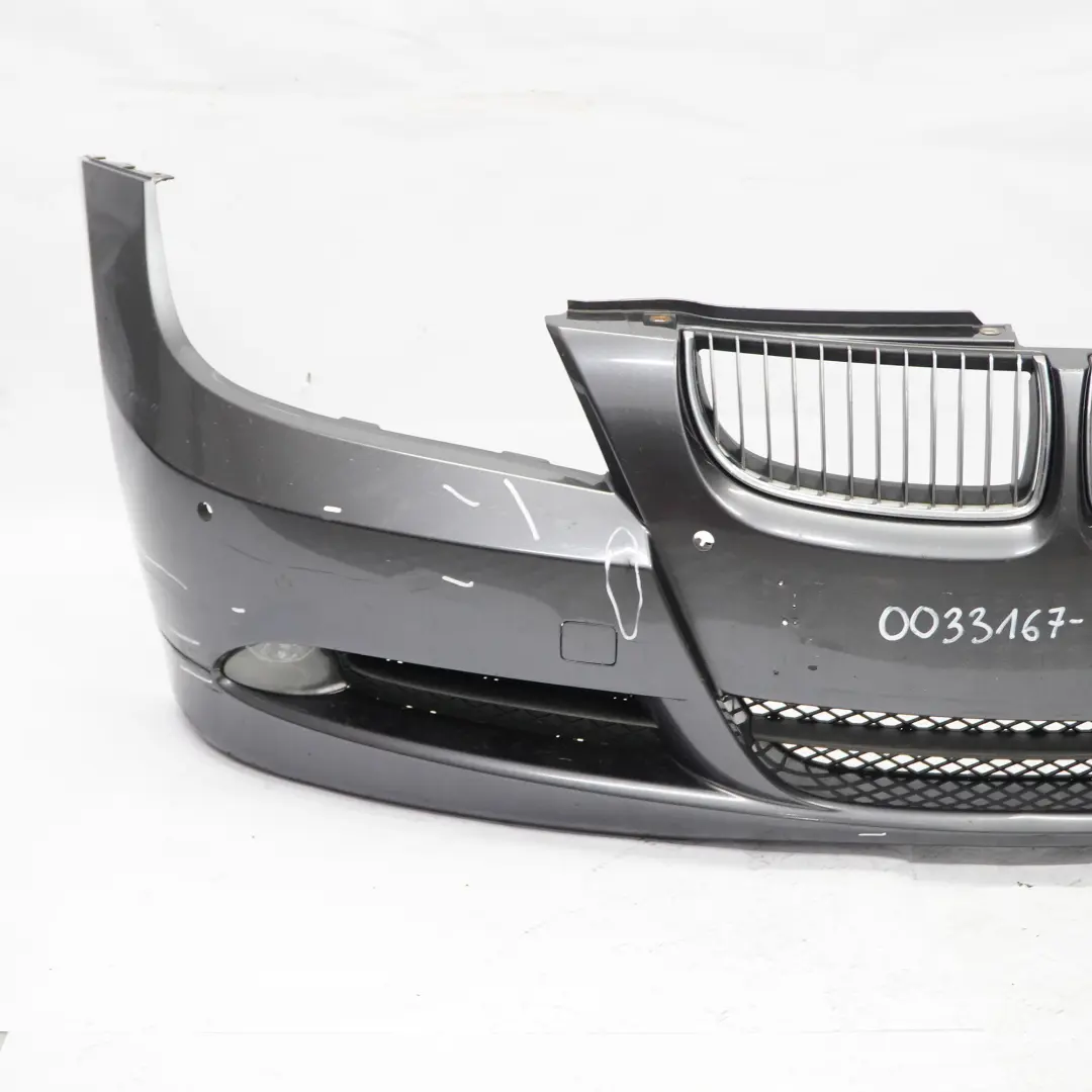 BMW E90 E91 Front Bumper Trim Panel Complete Sparkling Graphite - A22 - SKU 0033167-SG2 - Part number 0033167