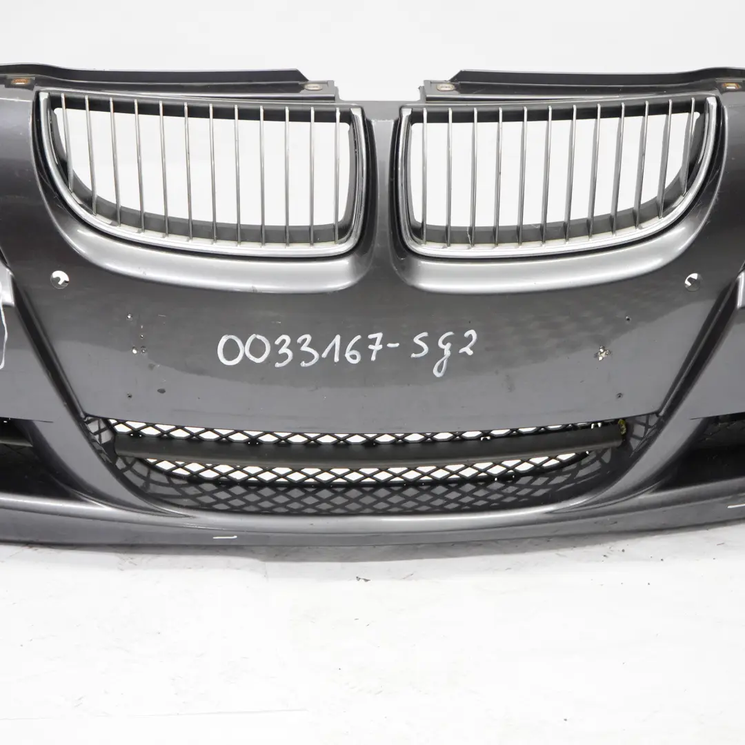 BMW E90 E91 Front Bumper Trim Panel Complete Sparkling Graphite - A22 - SKU 0033167-SG2 - Part number 0033167