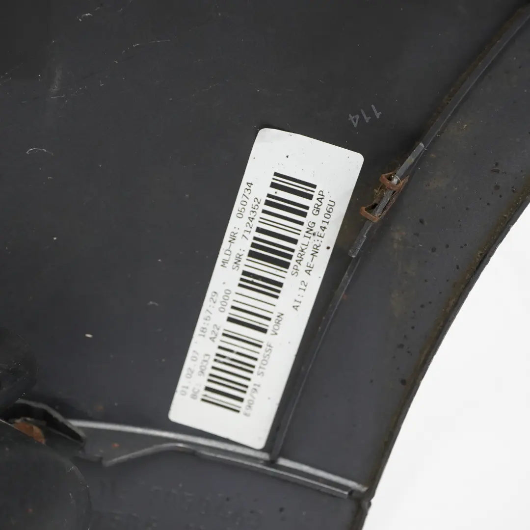 BMW E90 E91 Front Bumper Trim Panel Complete Sparkling Graphite - A22 - SKU 0033167-SG2 - Part number 0033167