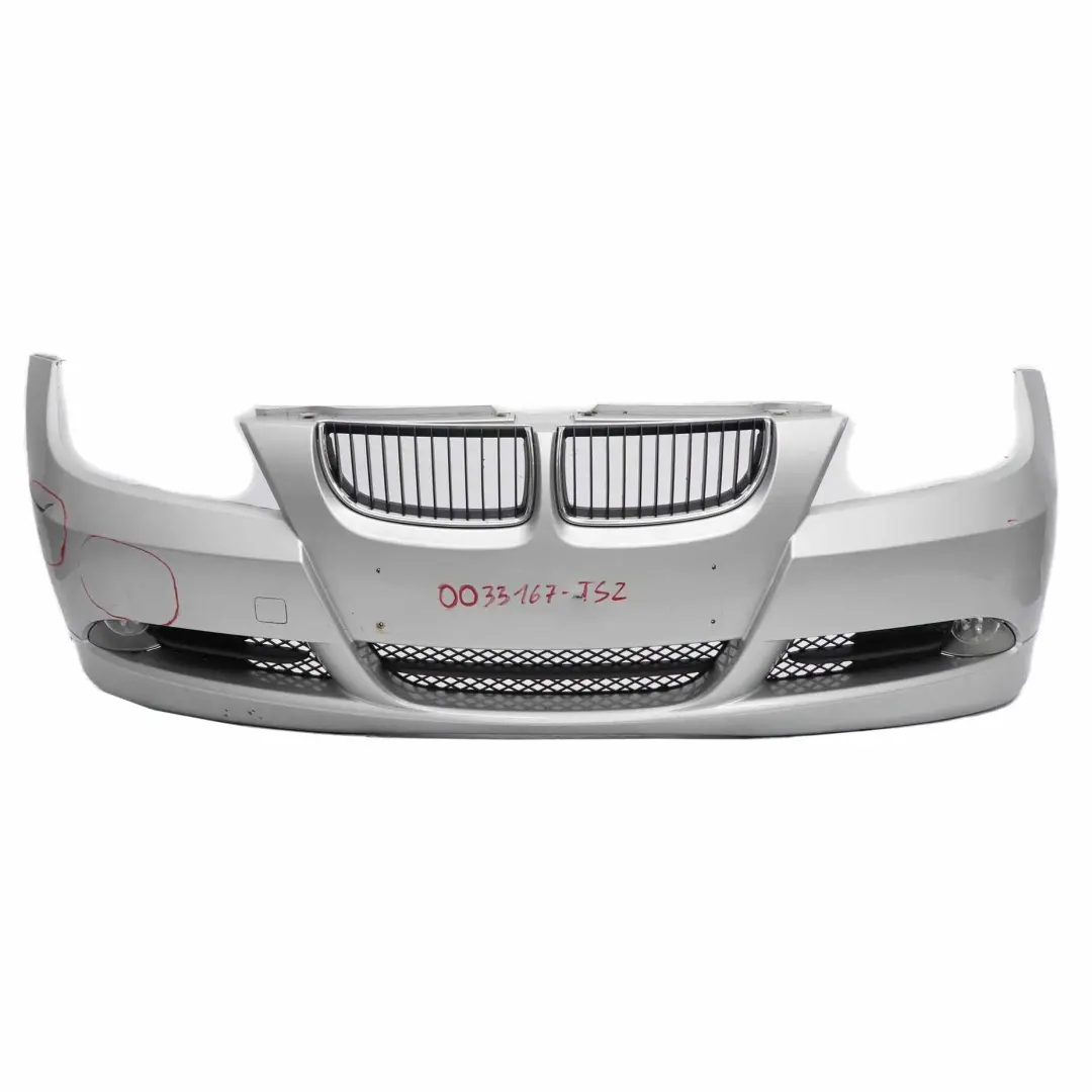 Front Bumper Trim Panel Complete Titan Silver Metallic - 354 to BMW E90 E91 with Part number 0033167 BMW E90 E91 Front Bumper Trim Panel Complete Titan Silver Metallic - 354 - SKU 0033167-TS2 - Part number 0033167