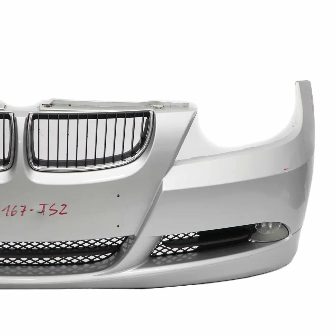 Front Bumper Trim Panel Complete Titan Silver Metallic - 354 to BMW E90 E91 with Part number 0033167 BMW E90 E91 Front Bumper Trim Panel Complete Titan Silver Metallic - 354 - SKU 0033167-TS2 - Part number 0033167