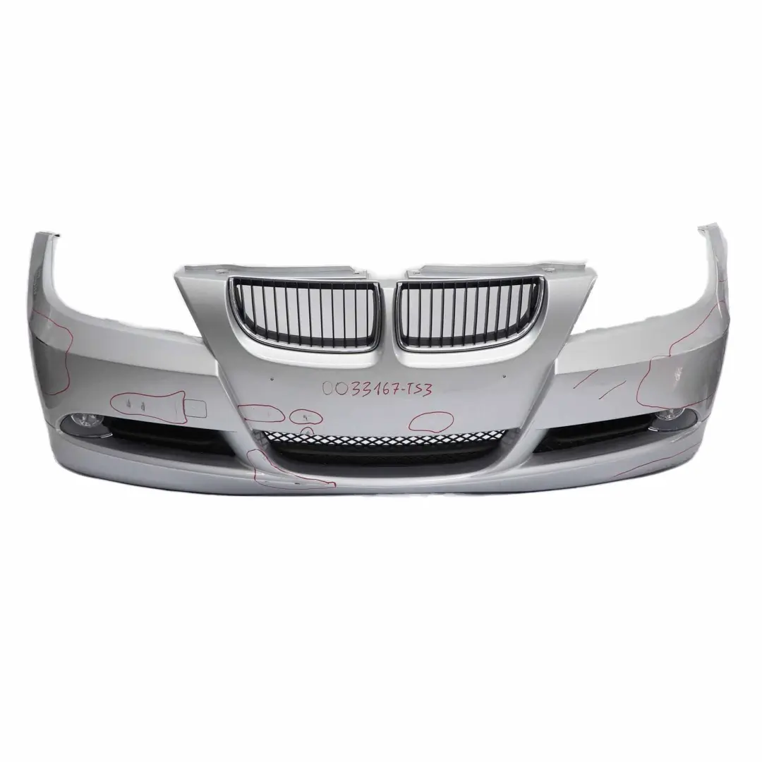 Front Bumper Trim Panel Complete Titansilber Silver - 354 to BMW E90 E91 with Part number 0033167 BMW E90 E91 Front Bumper Trim Panel Complete Titansilber Silver - 354 - SKU 0033167-TS3 - Part number 0033167