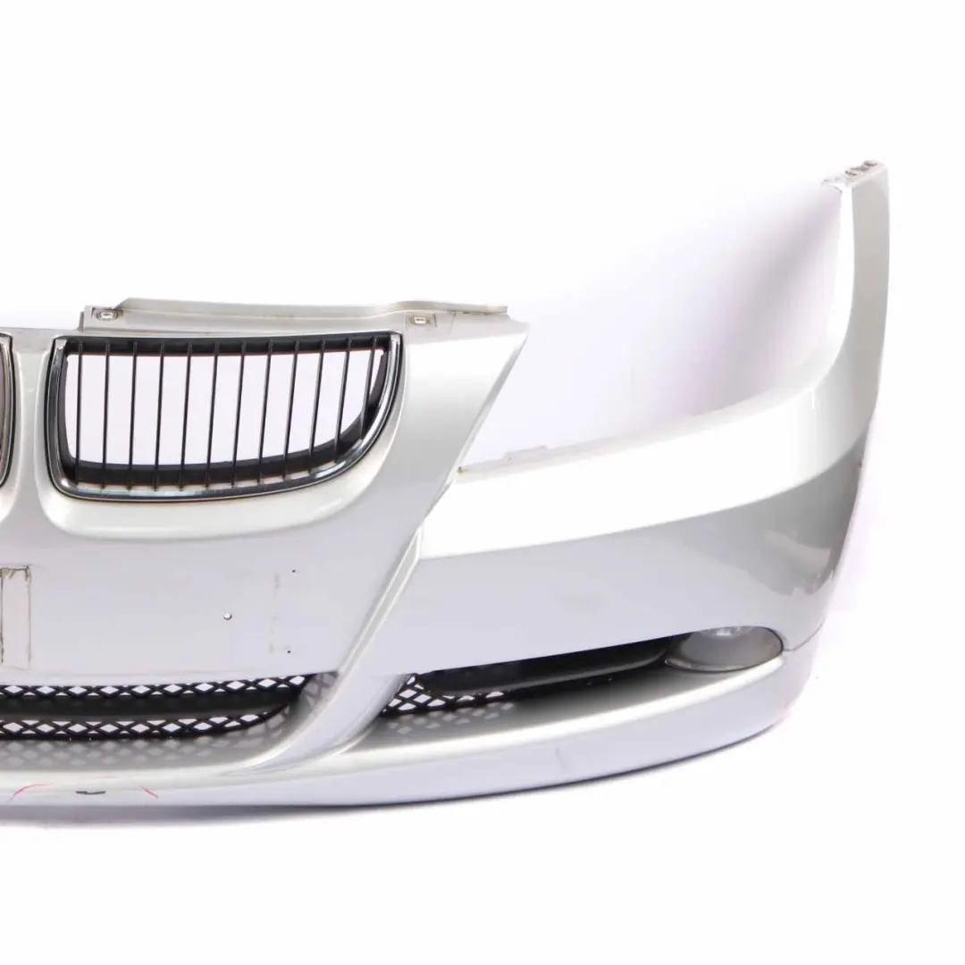 Front Bumper Trim Panel Complete Titansilber Silver - 354 to BMW 3 E90 E91 4 with Part number 0033167 BMW 3 E90 E91 4 Front Bumper Trim Panel Complete Titansilber Silver - 354 - SKU 0033167-TS4 - Part number 0033167