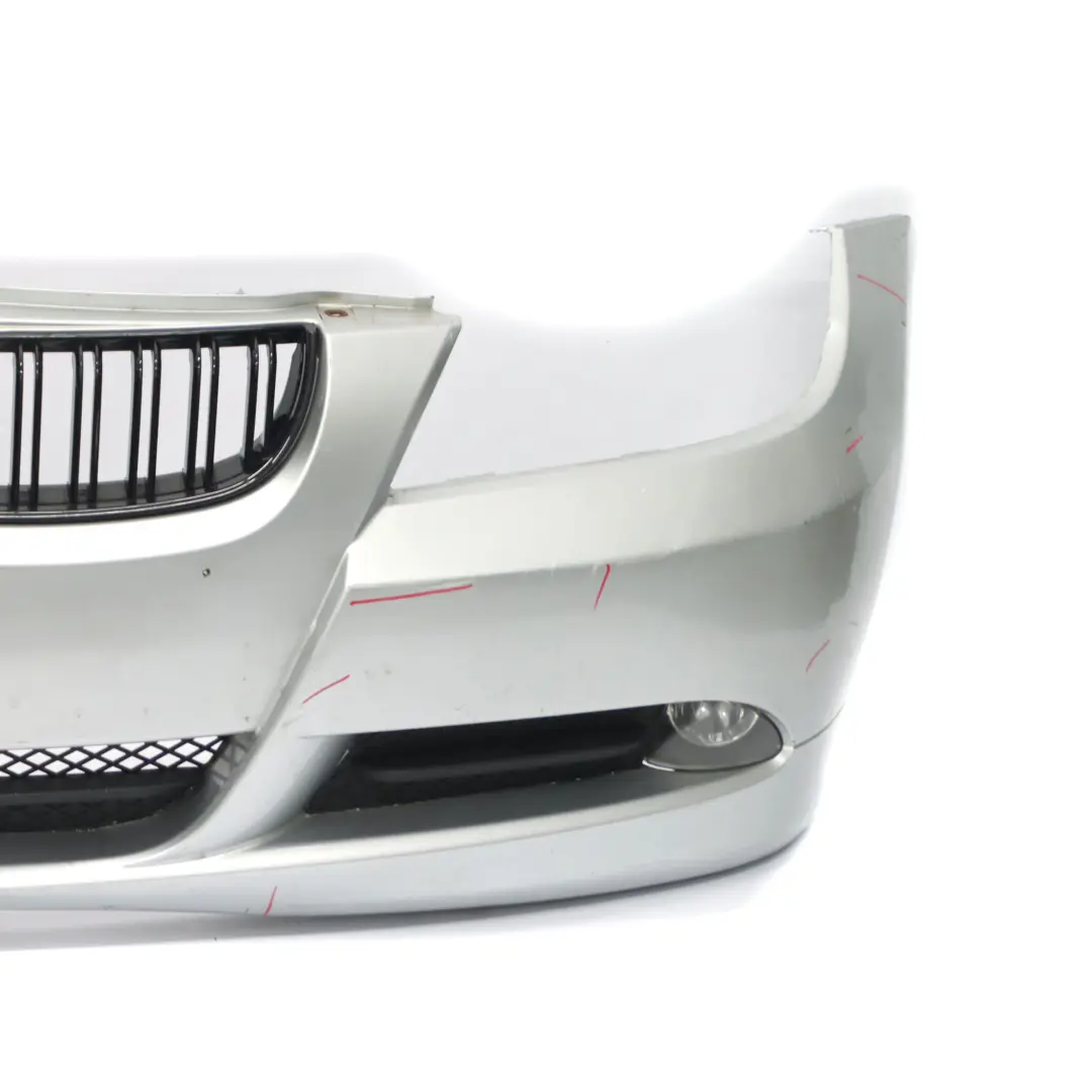 BMW E90 E91 Front Bumper Trim Panel Complete Titansilber Silver - 354 - SKU 0033167-TS - Part number 0033167