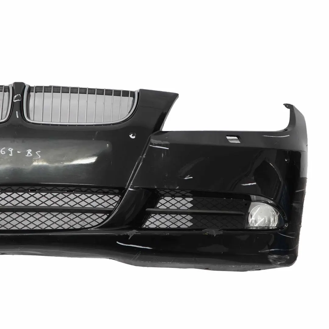 BMW E90 E91 Front Bumper Trim Panel Complete Black Sapphire Metallic - 475 - SKU 0033169-BS - Part number 0033169