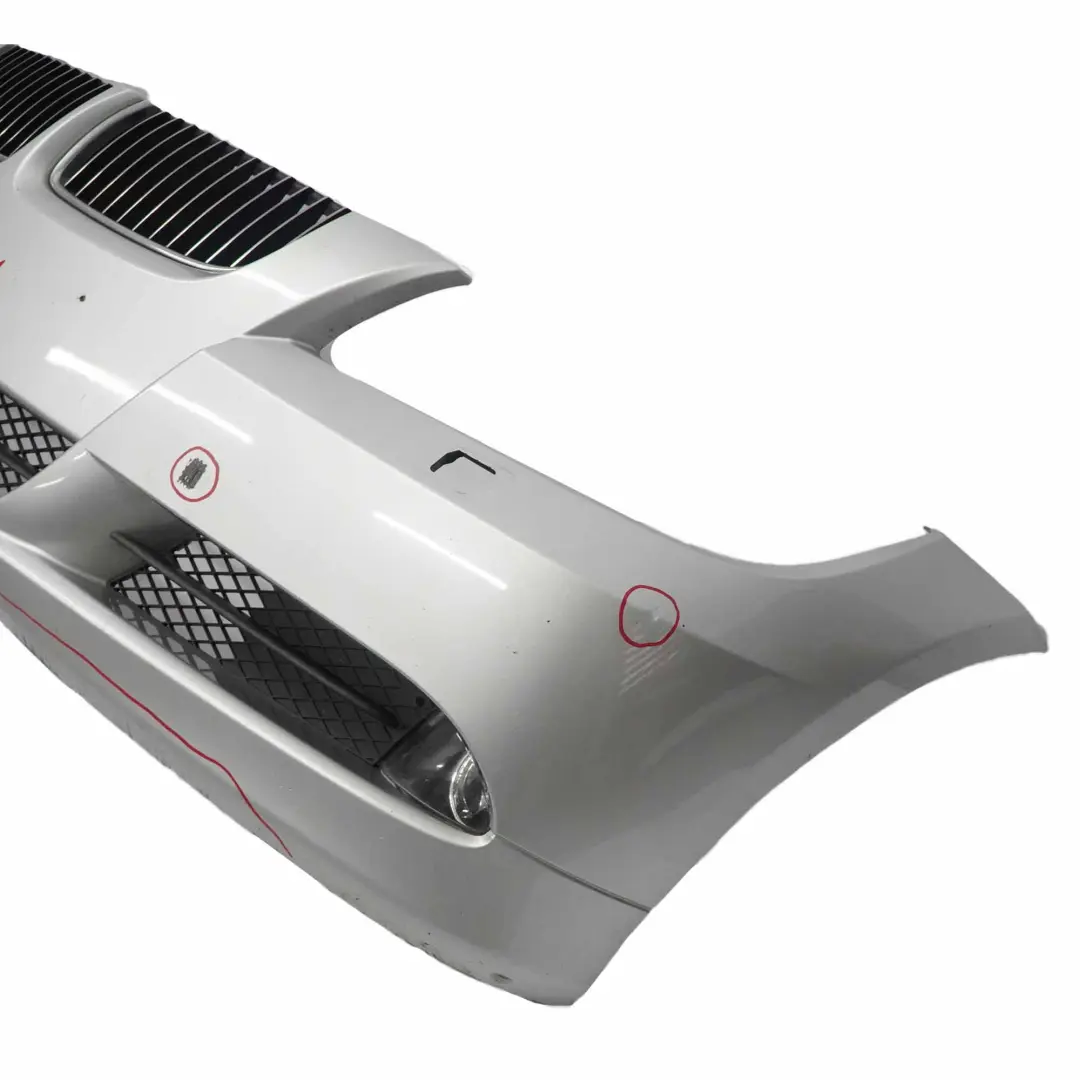 Front Bumper Trim Panel Complete Titan Silver Metallic - 354 to BMW E90 E91 with Part number 0033169 BMW E90 E91 Front Bumper Trim Panel Complete Titan Silver Metallic - 354 - SKU 0033169-TS1 - Part number 0033169