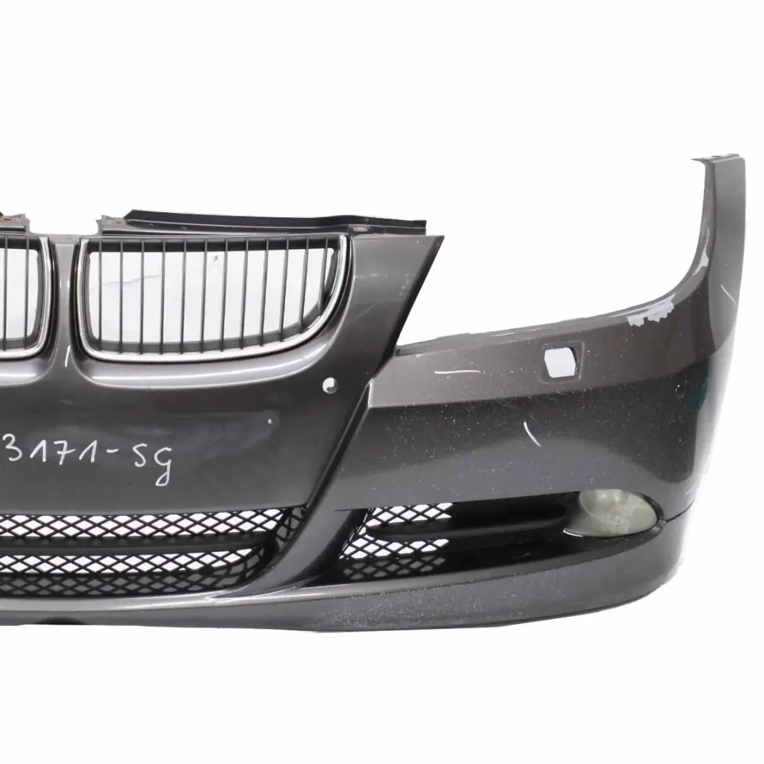 BMW E90 E91 Front Bumper Trim Panel PDC Sparkling Graphite Metallic - A22 - SKU 0033171-SG - Part number 0033169