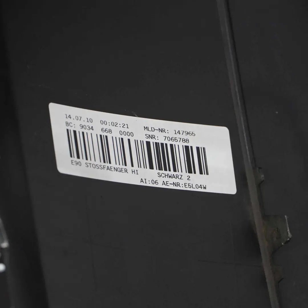 BMW E90 Zderzak Tylny Tył Schwarz 2 - 668 - SKU 0033194-SCH2 - Numer Części 0033194