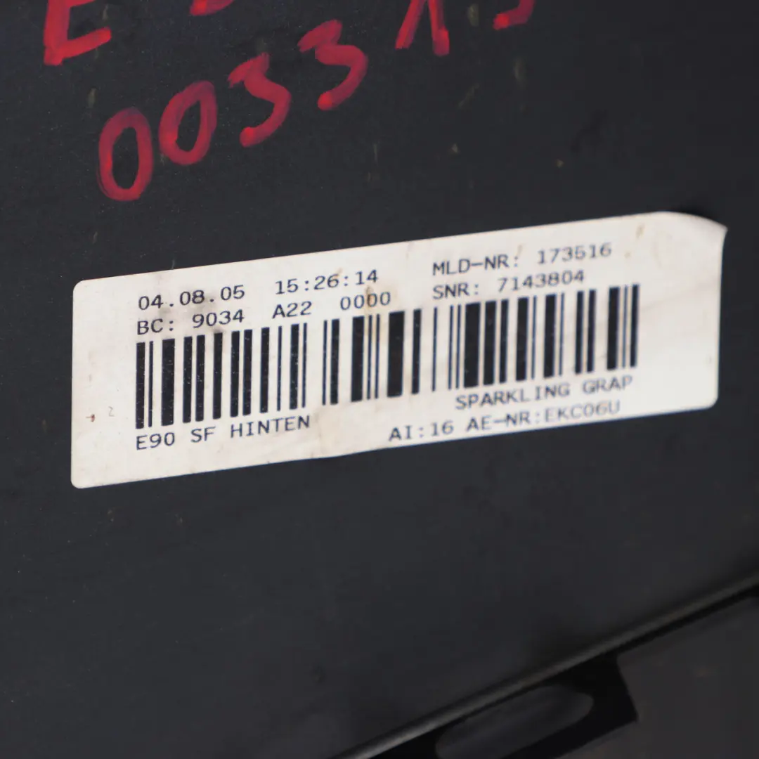 Bumper PDC Sparkling Graphite Metallic - A22 to BMW 3 Series E90 Saloon Rear with Part number 0033194 BMW 3 Series E90 Saloon Rear Bumper PDC Sparkling Graphite Metallic - A22 - SKU 0033194-SG - Part number 0033194