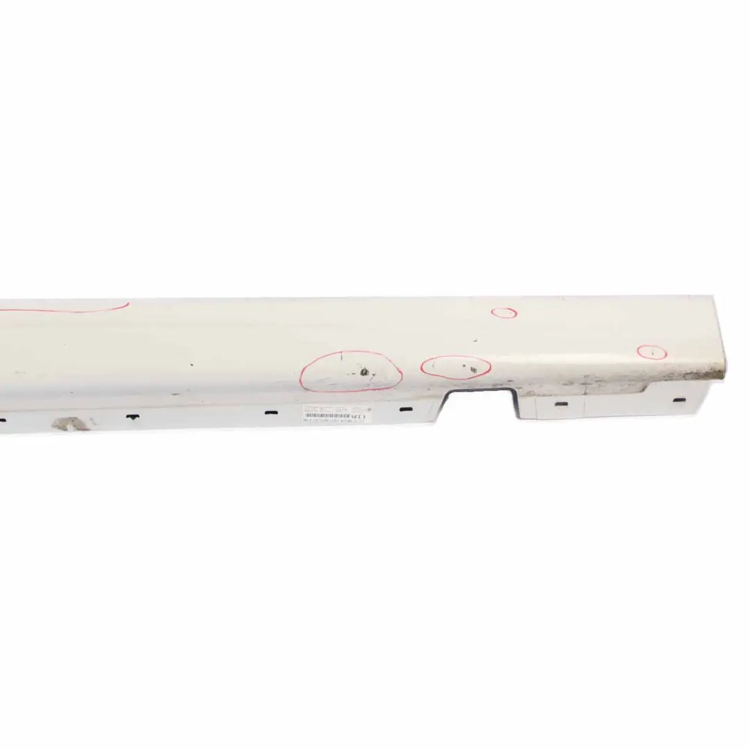 Side Skirt M Sport Sill Strip Covering Right O/S Alpinweiss White to BMW E90 E91 with Part number 0033440 BMW E90 E91 Side Skirt M Sport Sill Strip Covering Right O/S Alpinweiss White - SKU 0033440-AW - Part number 0033440