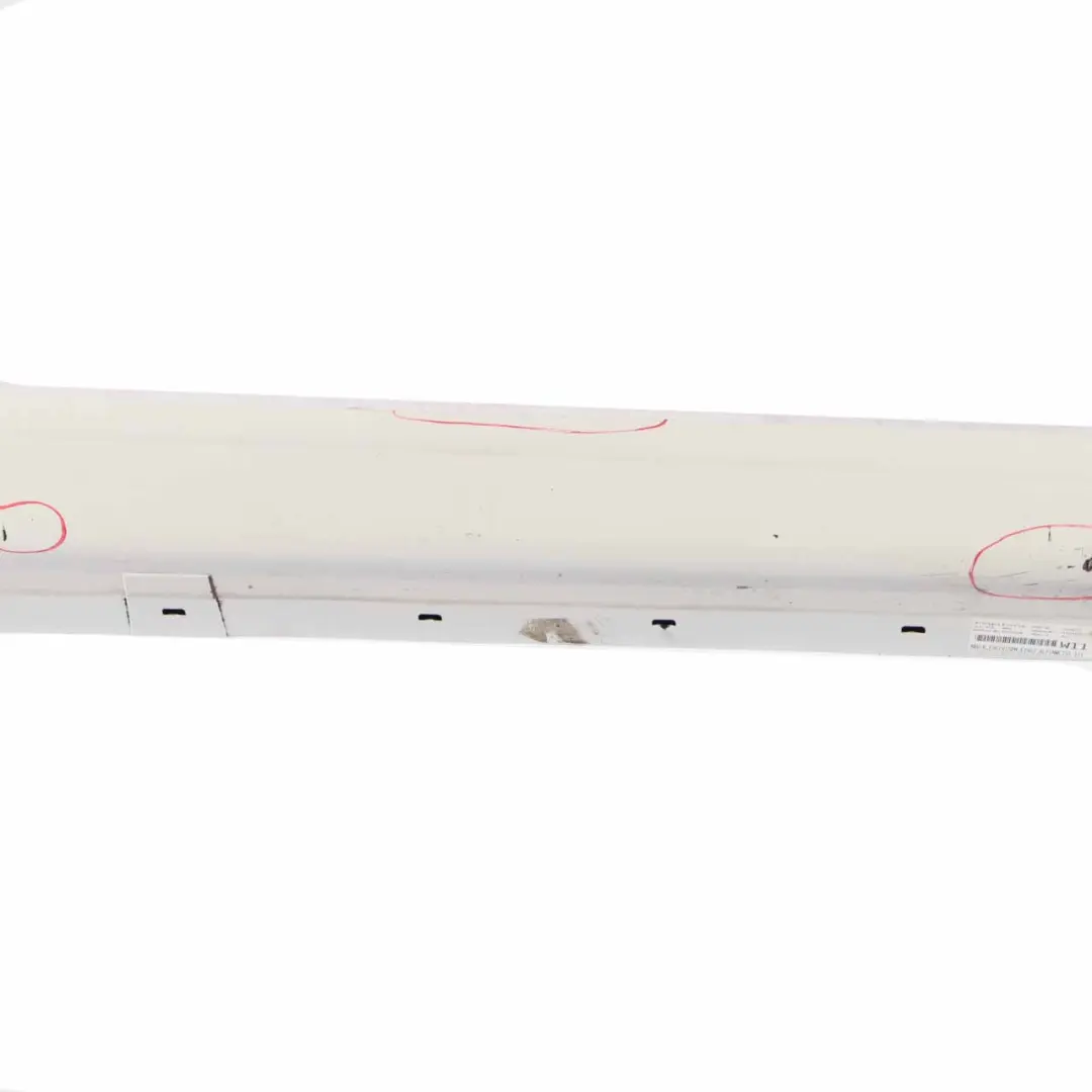 Side Skirt M Sport Sill Strip Covering Right O/S Alpinweiss White to BMW E90 E91 with Part number 0033440 BMW E90 E91 Side Skirt M Sport Sill Strip Covering Right O/S Alpinweiss White - SKU 0033440-AW - Part number 0033440