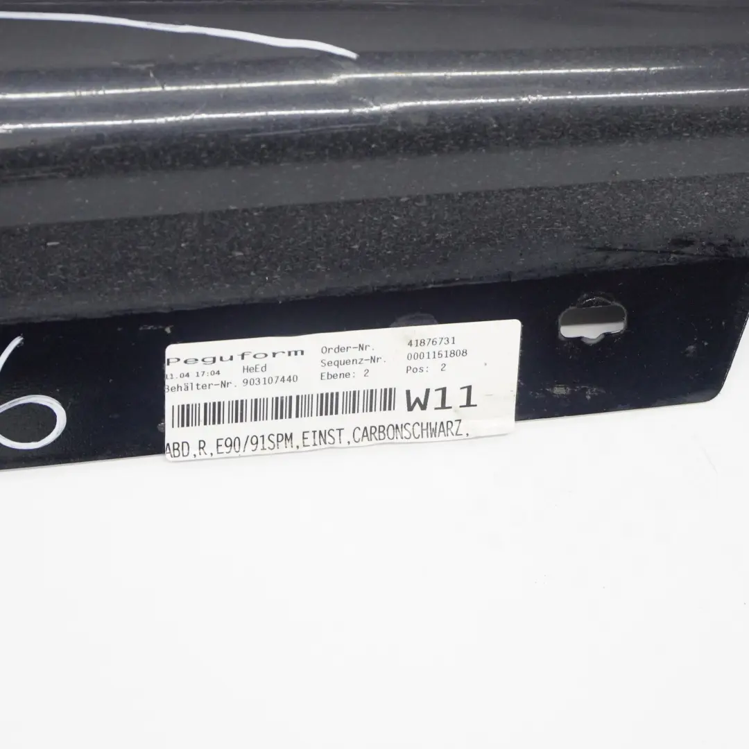  Side Skirt BMW E90 E91 M Sport Sill Strip Right O/S Carbonschwarz Black 416 - SKU 0033440-CAR6 - Part number 0033440
