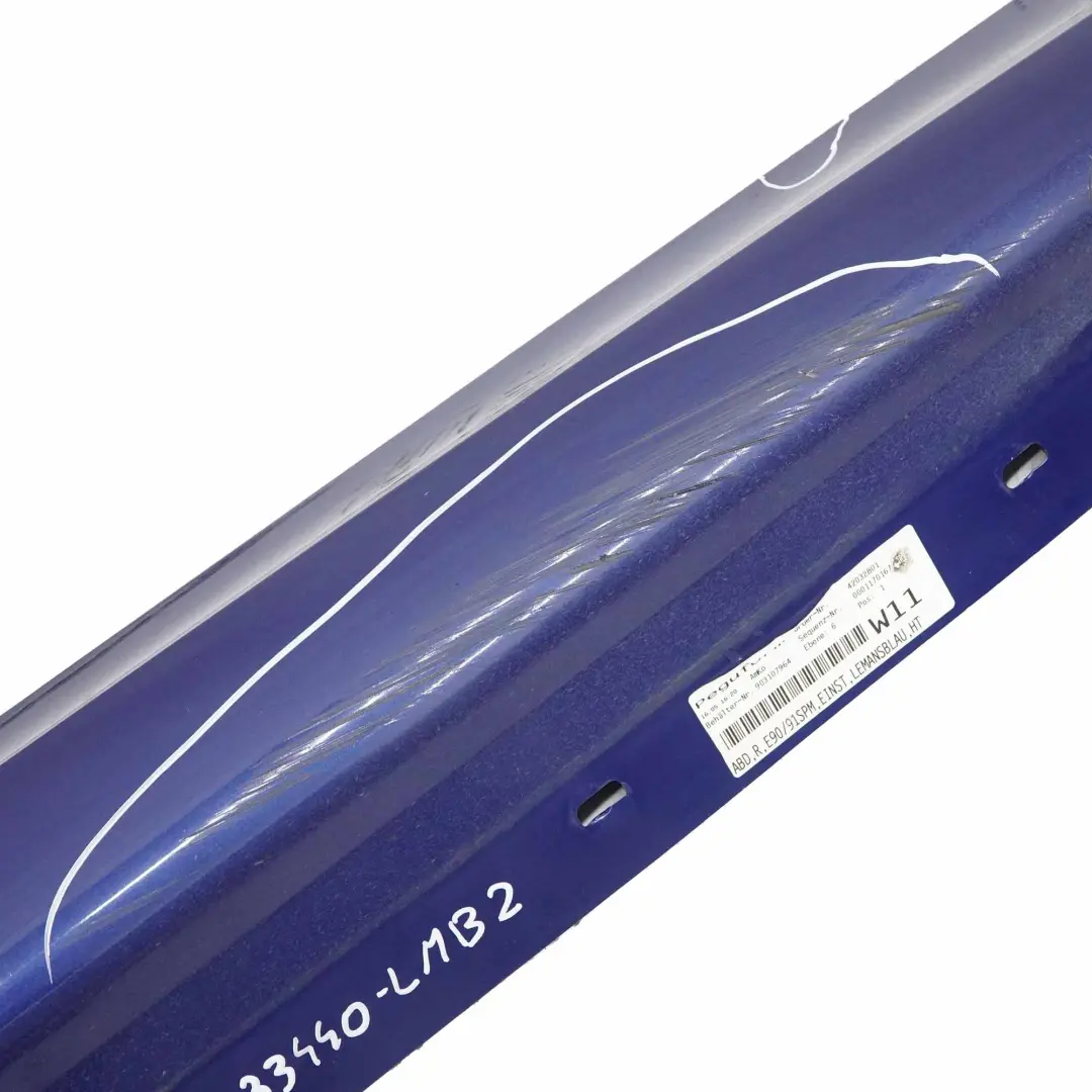 BMW E90 E91 M Sport Listello Portiera Apertura Gonna Destra le Mans Blu - 381 - SKU 0033440-LMB2 - Numero di parte 0033440