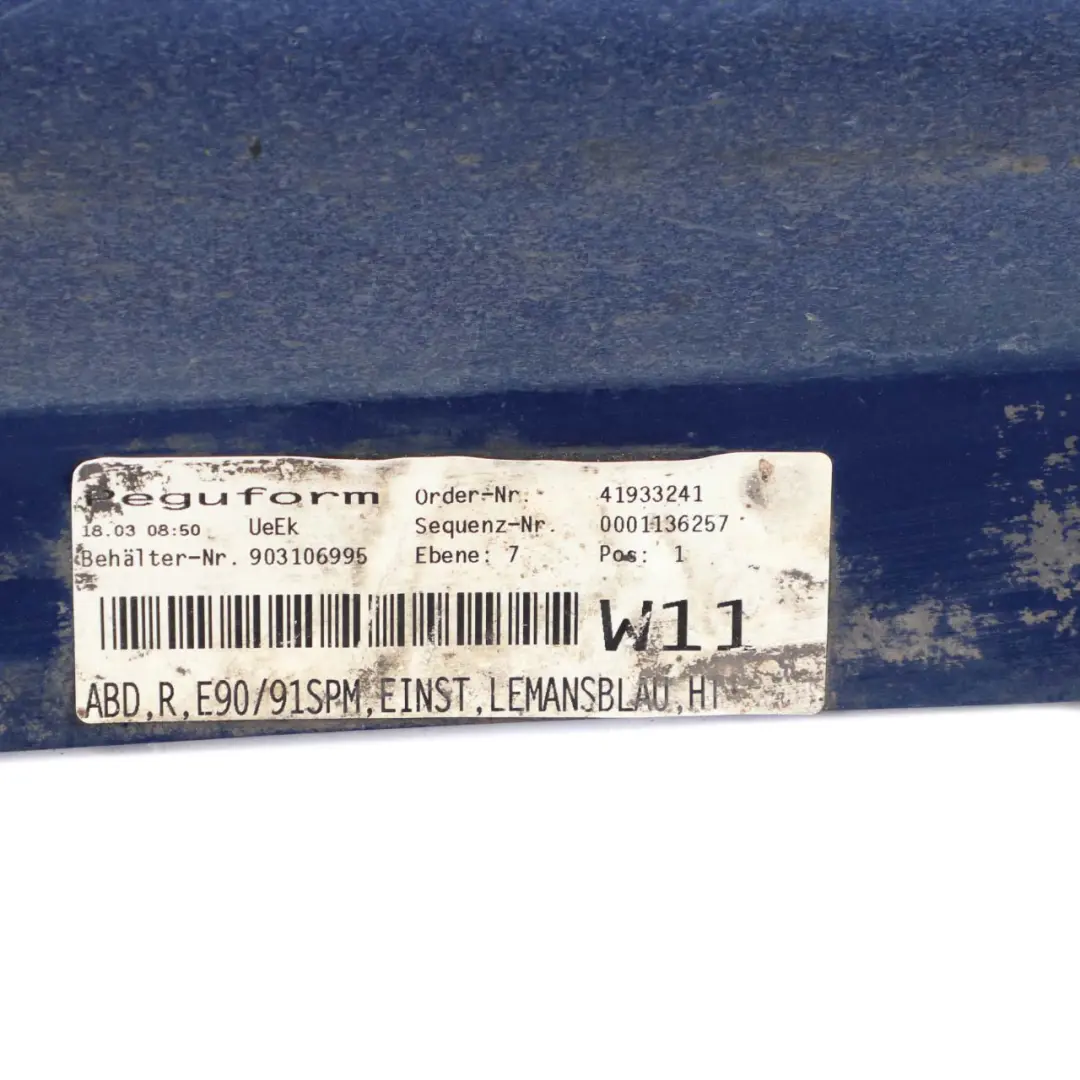 BMW 3 E90 E91 M Sport Sill Strip Side Skirt Cover Right O/S Le Mans Blau - 381 - SKU 0033440-LMB5 - Part number 0033440