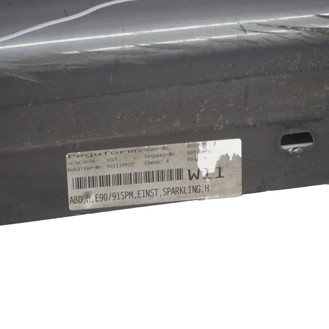 BMW 3 E90 E91 M Sport Sill Strip Side Skirt Right O/S Sparkling Graphite - A22 - SKU 0033440-SG1 - Part number 0033440