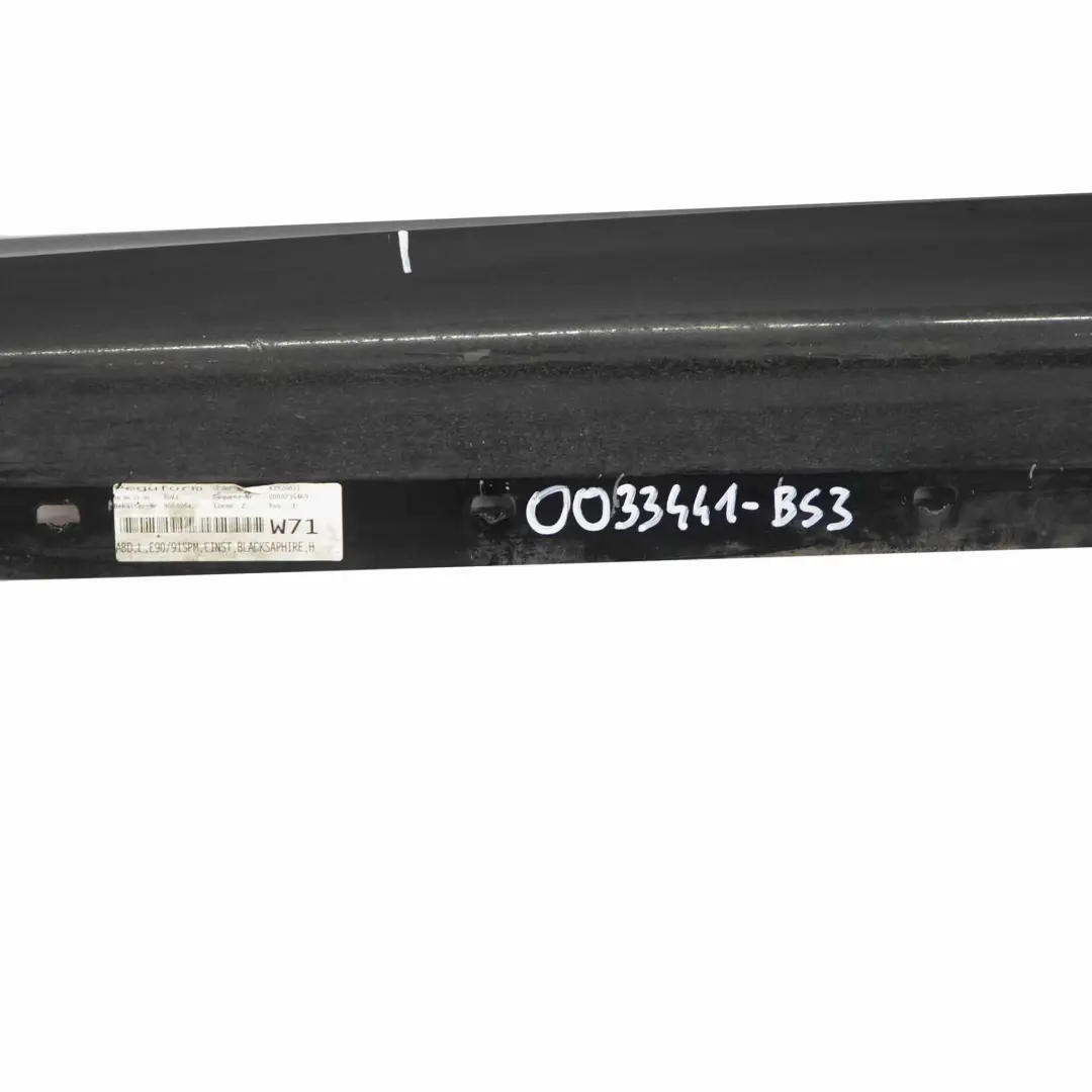 Schwellerleiste Blende Schweller Links Black Sapphire für BMW 3 E90 E91 M Sport mit Teilenummer 0033441 BMW 3 E90 E91 M Sport Schwellerleiste Blende Schweller Links Black Sapphire - SKU 0033441-BS3 - Teilenummer 0033441