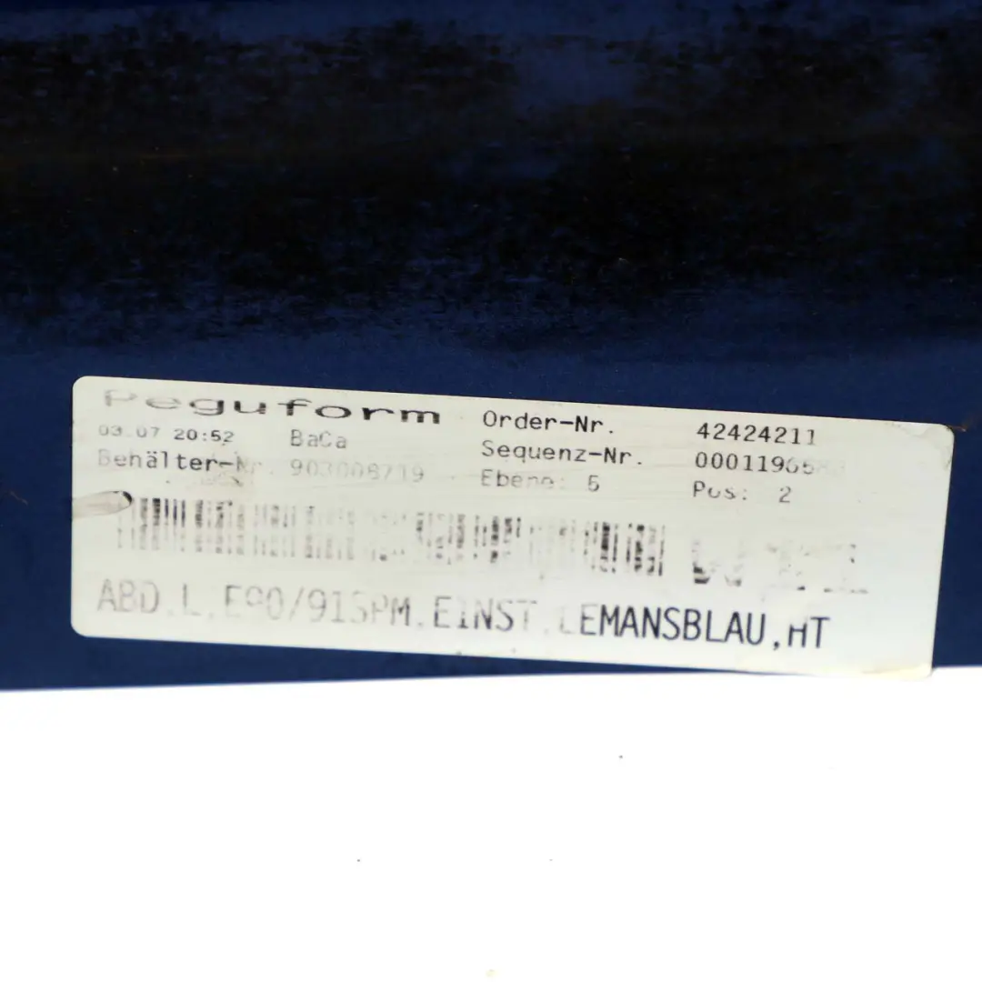 Sill Strip Side Skirt Left N/S Le Mans Blue - 381 to BMW 3 E90 E91 8 M Sport with Part number 0033441 BMW 3 E90 E91 8 M Sport Sill Strip Side Skirt Left N/S Le Mans Blue - 381 - SKU 0033441-LMB8 - Part number 0033441