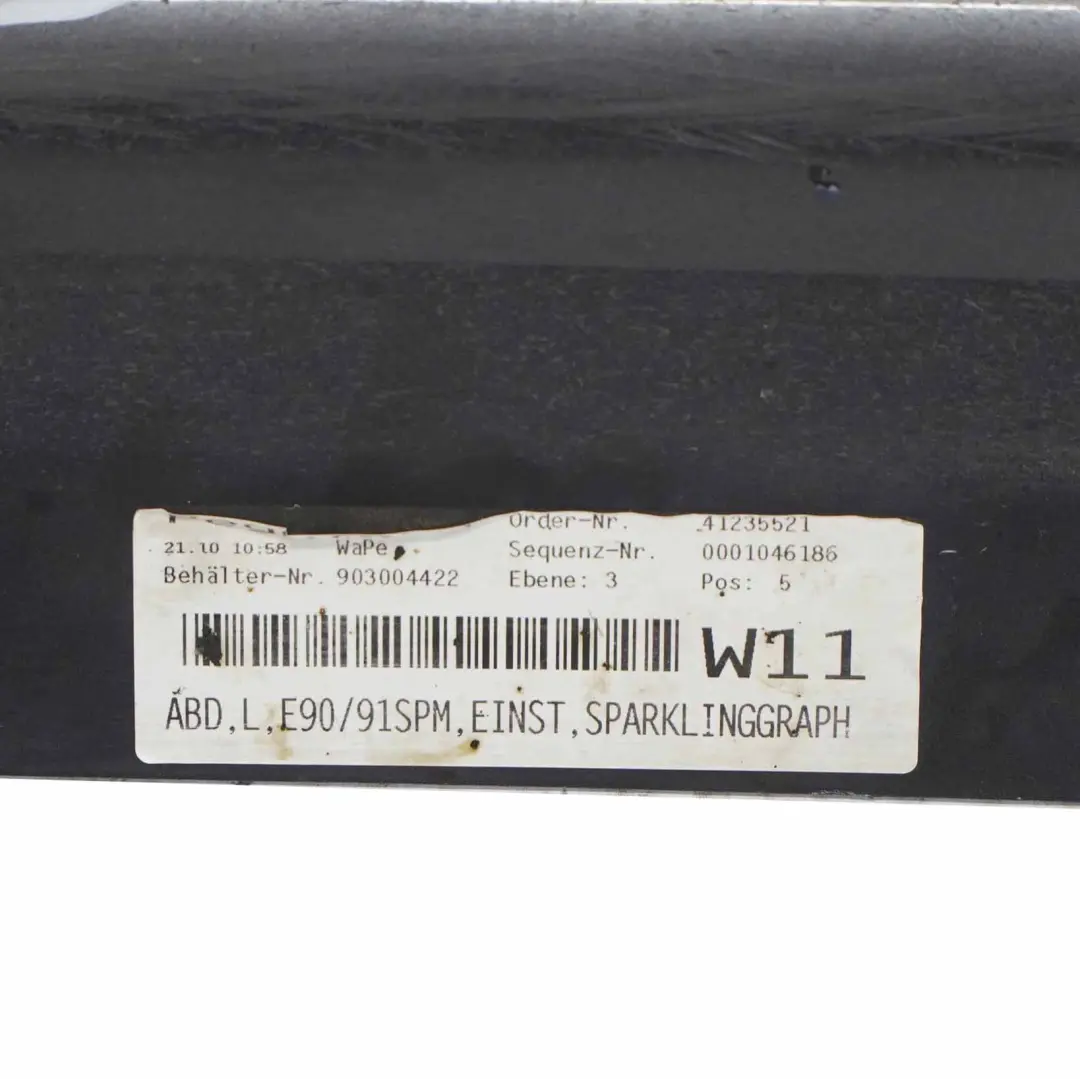 Gonna M Sport sinistra Striscia davanzale E91 Grafite scintillante per BMW E90 con numero di parte 0033441 BMW E90 Gonna M Sport sinistra Striscia davanzale E91 Grafite scintillante - SKU 0033441-SG4 - Numero di parte 0033441