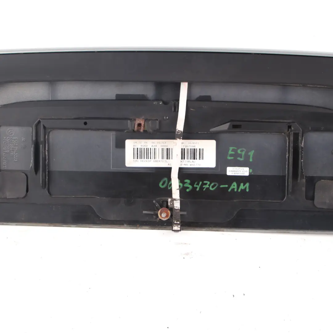 Spoiler Panel Boot Trunk Lid Arktis Arctic Metallic - A34 to BMW E91 Touring Rear with Part number 0033470 BMW E91 Touring Rear Spoiler Panel Boot Trunk Lid Arktis Arctic Metallic - A34 - SKU 0033470-AM - Part number 0033470