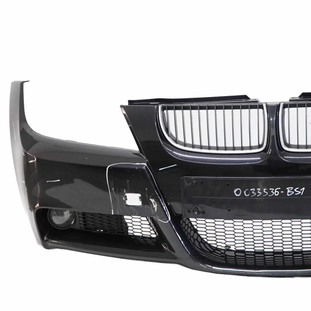 BMW E90 Front Bumper M Sport Complete Trim Panel Black Sapphire - 475 - SKU 0033536-BS1 - Part number 0033536