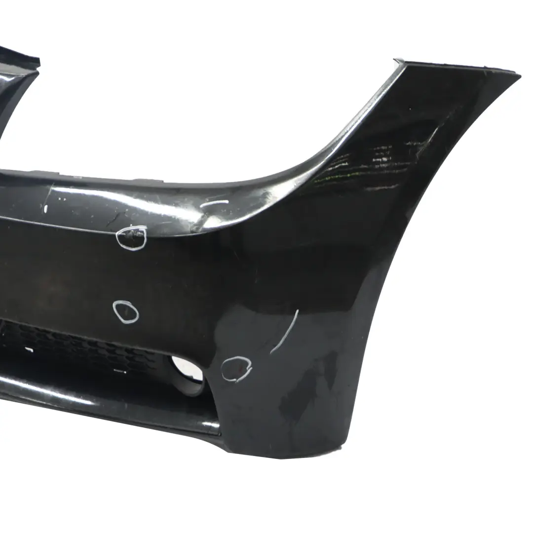 Complete Front Bumper Trim Panel Black Sapphire - 475 to BMW E90 M Sport with Part number 0033536 BMW E90 M Sport Complete Front Bumper Trim Panel Black Sapphire - 475 - SKU 0033536-BS - Part number 0033536