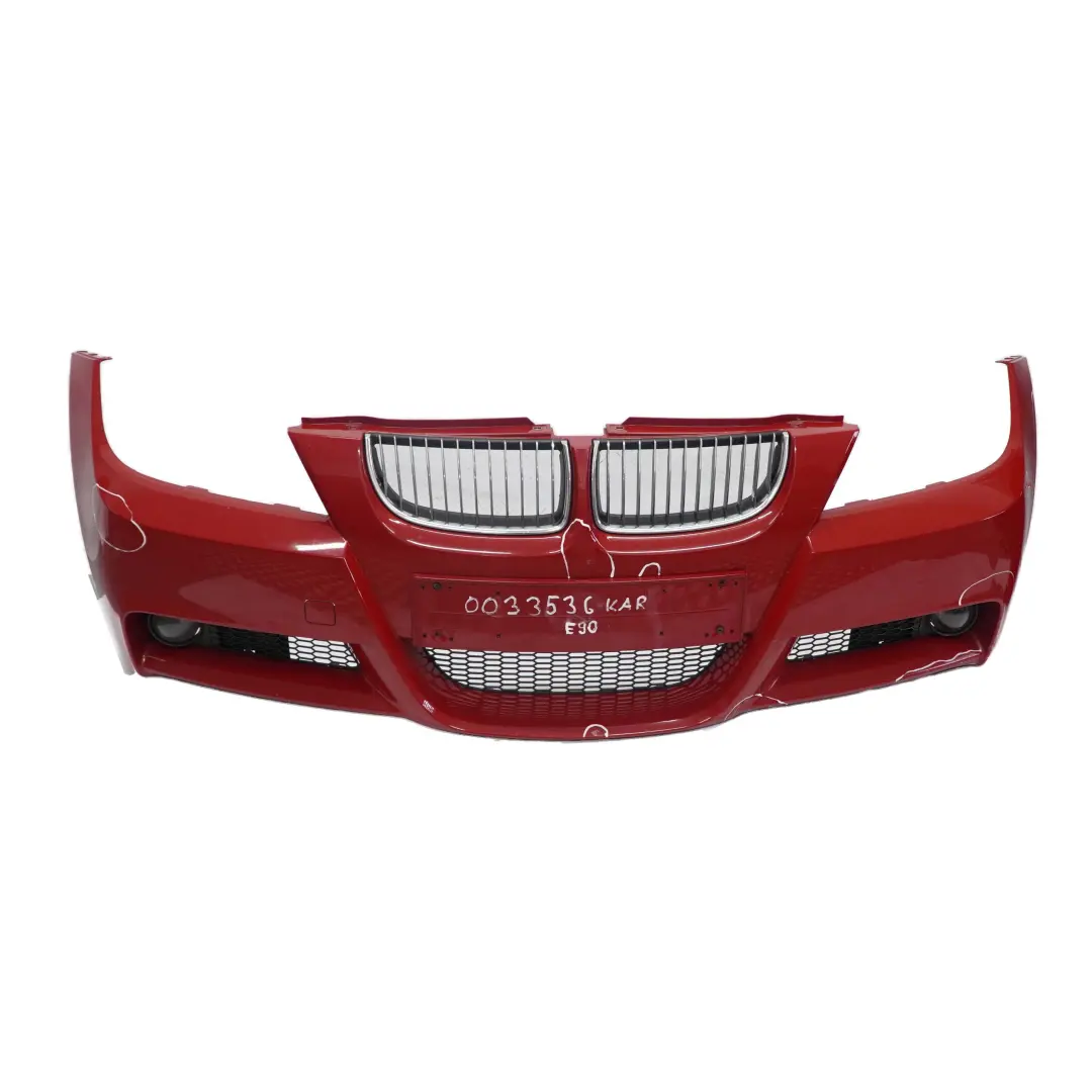 Complete Front Bumper Trim Panel Karmesinrot Red - A61 to BMW 3 E90 E91 M Sport with Part number 0033536 BMW 3 E90 E91 M Sport Complete Front Bumper Trim Panel Karmesinrot Red - A61 - SKU 0033536-KAR - Part number 0033536