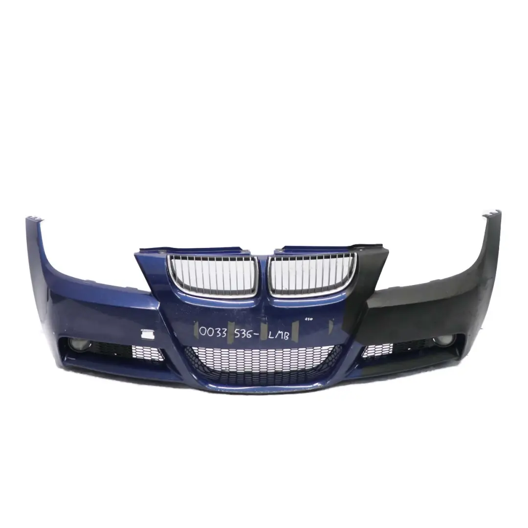 Complete Front Bumper Trim Panel Le Mans Blue Metallic 381 to BMW E90 E91 M Sport with Part number 0033536 BMW E90 E91 M Sport Complete Front Bumper Trim Panel Le Mans Blue Metallic 381 - SKU 0033536-LMB - Part number 0033536