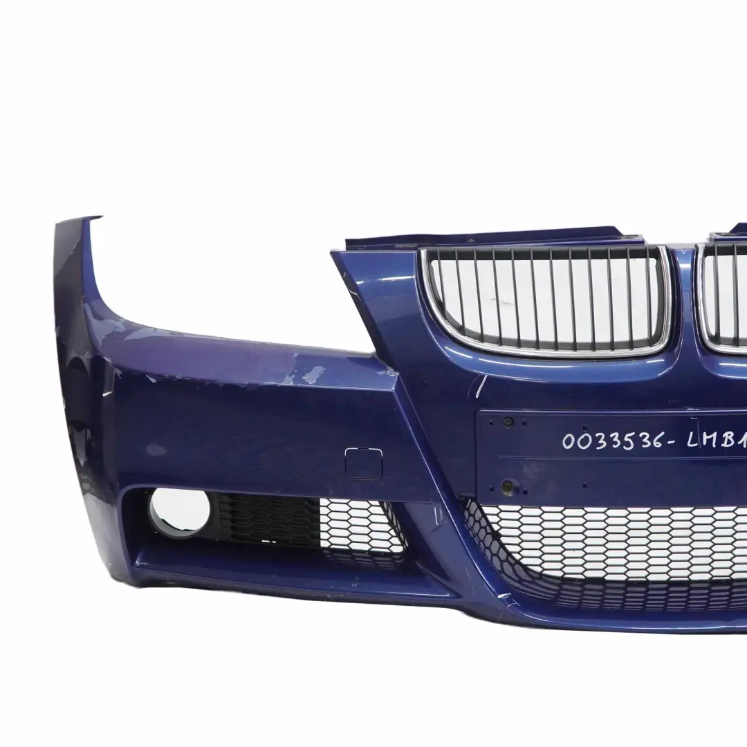 Front Bumper M Sport Complete Trim Panel Le Mans Blue Metallic - 381 to BMW E90 E91 with Part number 0033536 BMW E90 E91 Front Bumper M Sport Complete Trim Panel Le Mans Blue Metallic - 381 - SKU 0033536-LMB1 - Part number 0033536