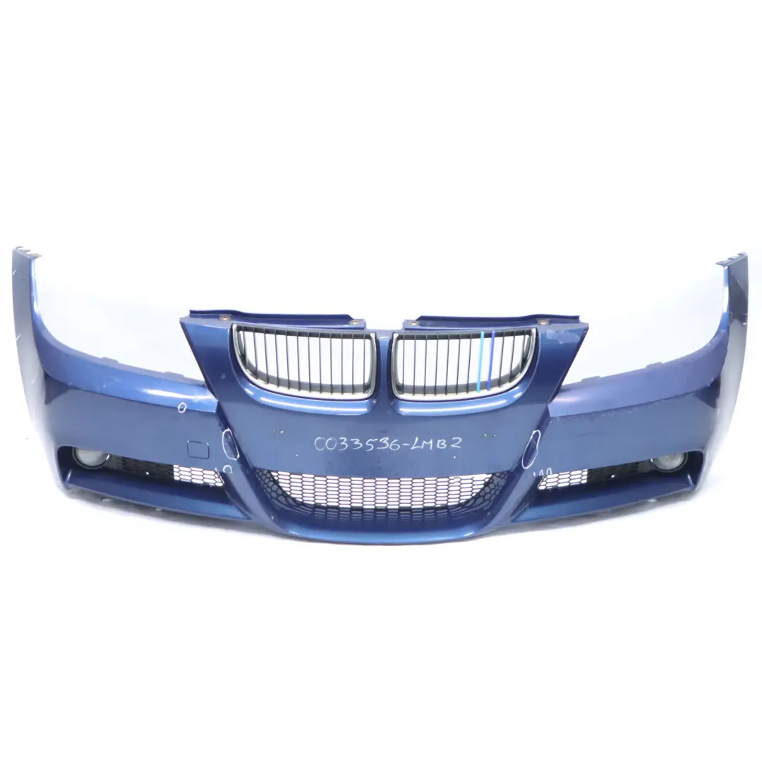 Front Bumper M Sport Complete Trim Panel Le Mans Blue Metallic - 381 to BMW E90 E91 with Part number 0033536 BMW E90 E91 Front Bumper M Sport Complete Trim Panel Le Mans Blue Metallic - 381 - SKU 0033536-LMB2 - Part number 0033536