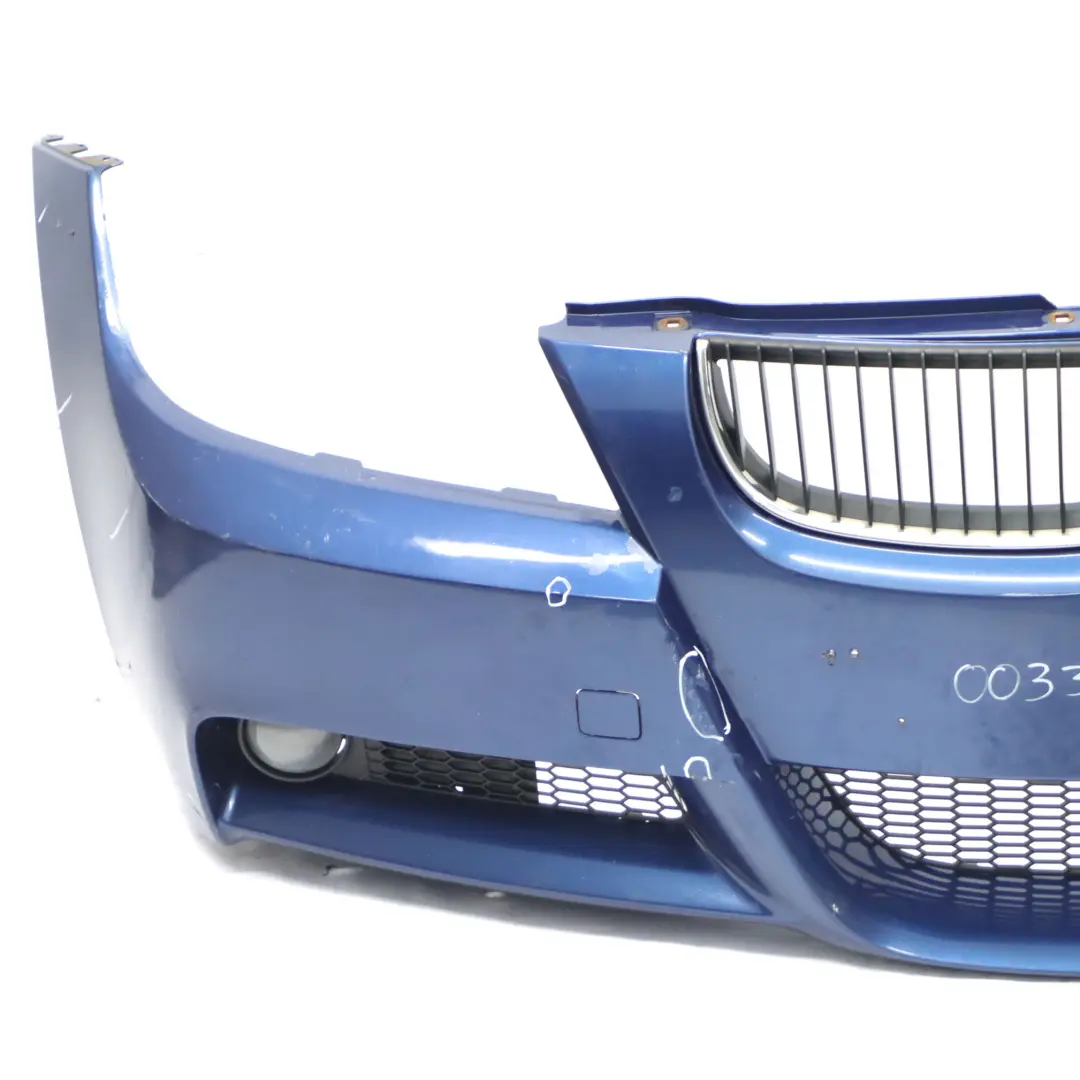 Front Bumper M Sport Complete Trim Panel Le Mans Blue Metallic - 381 to BMW E90 E91 with Part number 0033536 BMW E90 E91 Front Bumper M Sport Complete Trim Panel Le Mans Blue Metallic - 381 - SKU 0033536-LMB2 - Part number 0033536