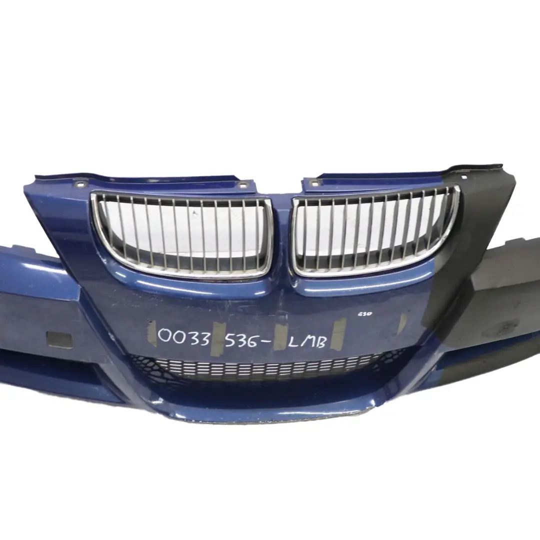 Complete Front Bumper Trim Panel Le Mans Blue Metallic 381 to BMW E90 E91 M Sport with Part number 0033536 BMW E90 E91 M Sport Complete Front Bumper Trim Panel Le Mans Blue Metallic 381 - SKU 0033536-LMB - Part number 0033536