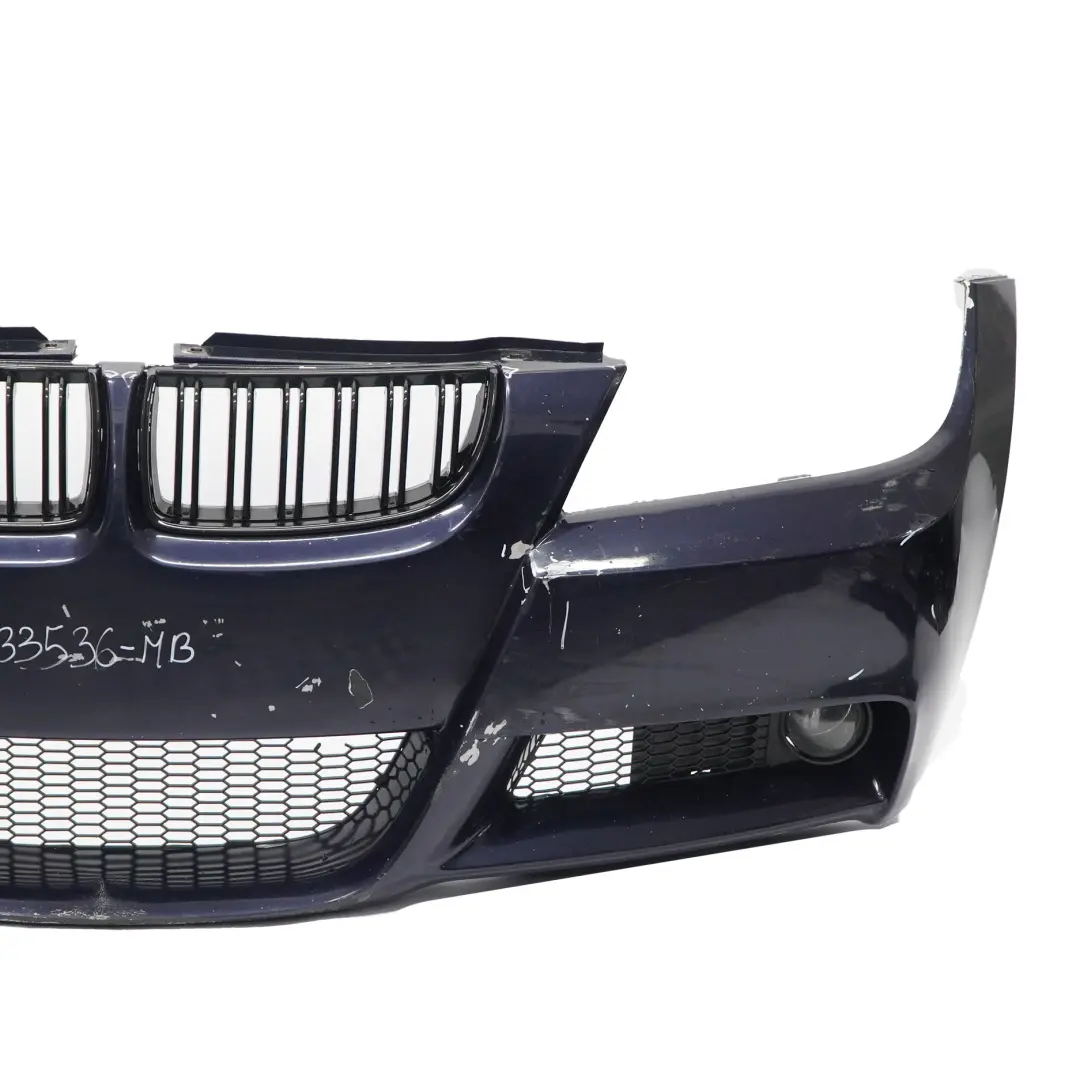 Front Bumper M Sport Complete Trim Panel Monacoblau Metallic - A35 to BMW E90 E91 with Part number 0033536 BMW E90 E91 Front Bumper M Sport Complete Trim Panel Monacoblau Metallic - A35 - SKU 0033536-MB - Part number 0033536