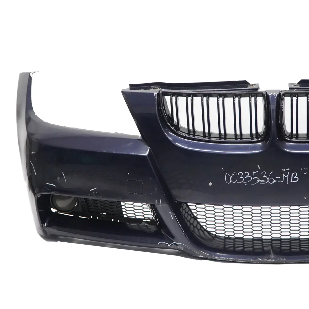 Front Bumper M Sport Complete Trim Panel Monacoblau Metallic - A35 to BMW E90 E91 with Part number 0033536 BMW E90 E91 Front Bumper M Sport Complete Trim Panel Monacoblau Metallic - A35 - SKU 0033536-MB - Part number 0033536